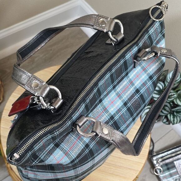 Coach Poppy Tartan Glamour Tote with Matching Wallet - Picture 11 of 16